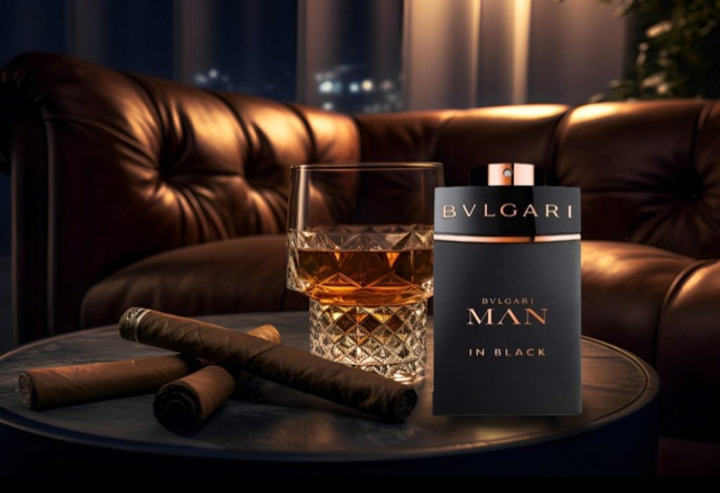 عطر مردانه برند بولگاری روی میز