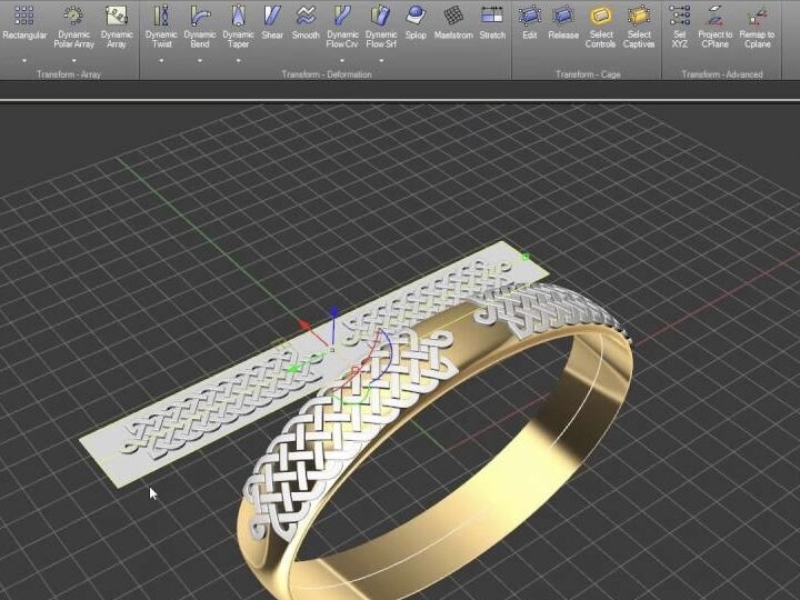 محیط نرم‌افزار طراحی جواهر Rhino