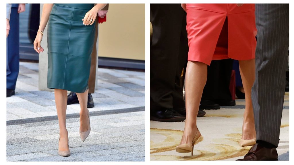 استایل بانوان سلطنتی با کفش‌های کرم رنگ