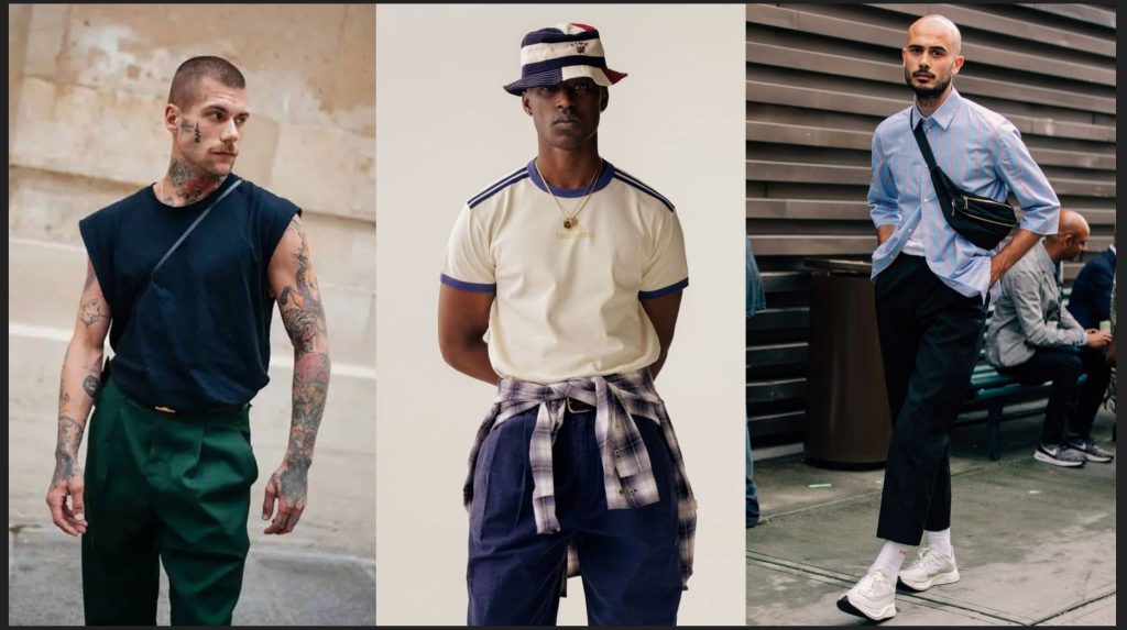 سه مرد با پوشش خاص در استایل تابستانی پسرانه 