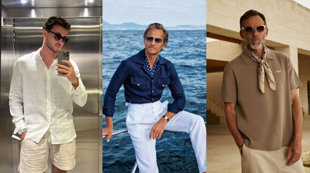 سه مرد با عینک آفتابی در استایل تابستانی پسرانه