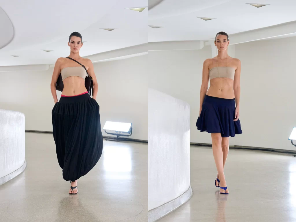 از راست به چپ لوک‌های شماره ۲ و ۱۱ در کالکشن لباس زنانه علایا