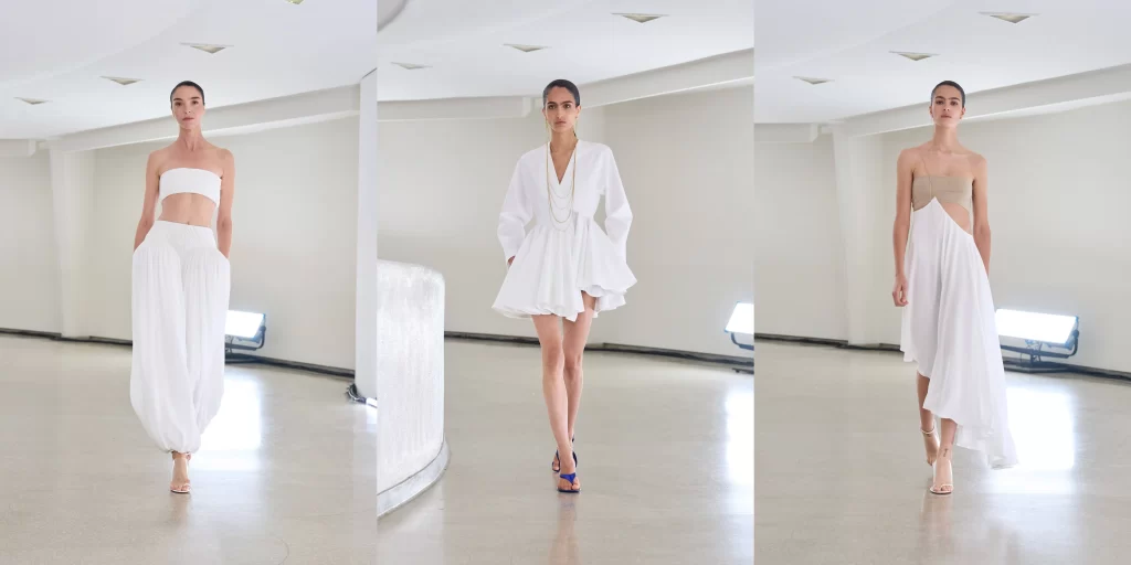 ‌از راست به چپ لوک‌های شماره ۱۰، ۸ و ۴۶ در کالکشن زنانه علایا