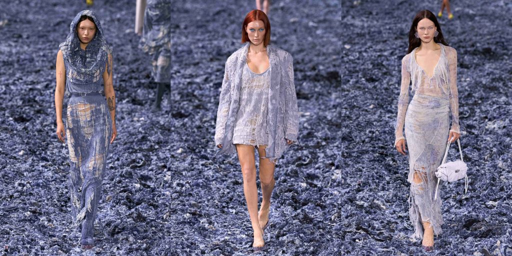 از سمت راست به چپ لوک‌های شماره ۳۳، ۳۰ و ۳۴ از کالکشن لباس زنانه دیزل