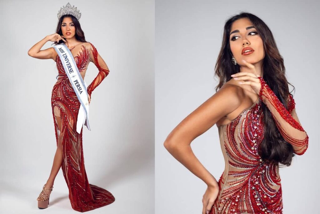 آوا وهنشان در لباس قرمز رنگ ملهم از ققنوس در دختر شایسته جهان ۲۰۲۴