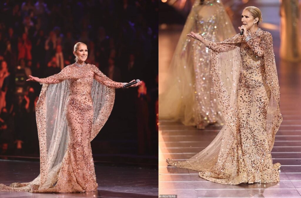 اجرا سلن دیون در کالکشن لباس زنانه الی صعب