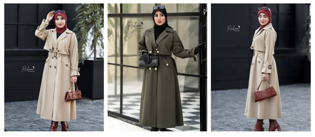 ترنچکتهای کلاسیک بلند با رنگهای زیبا از استایل زمستانی دانشجویی