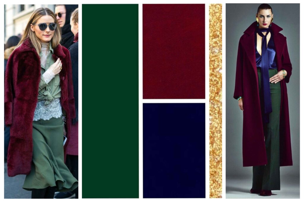 چند نمونه ست و ترکیب نجاور مکمل با رنگ زرشکی ترند پاییز امسال 