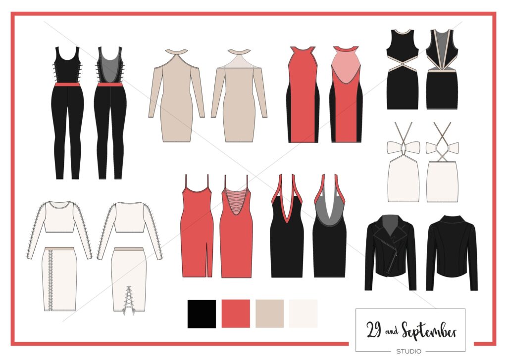 طراحی تکنیکال در طراحی دوخت لباس زنانه