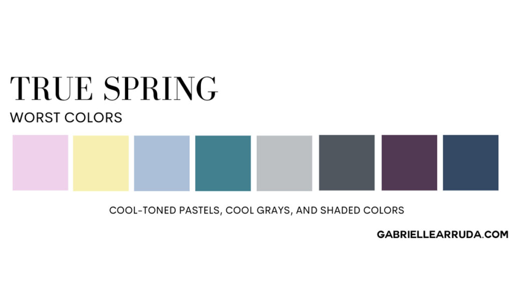 انواع رنگ پوست گرم و مات نامناسب برای فصل پوستی بهاری گرم یا واقعی