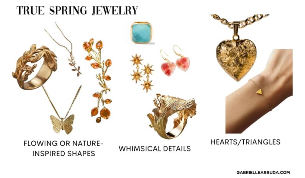 انواع جواهرات مناسب برای رنگ پوست گرم و درخشان از فصل پوستی بهاری واقعی یا گرم