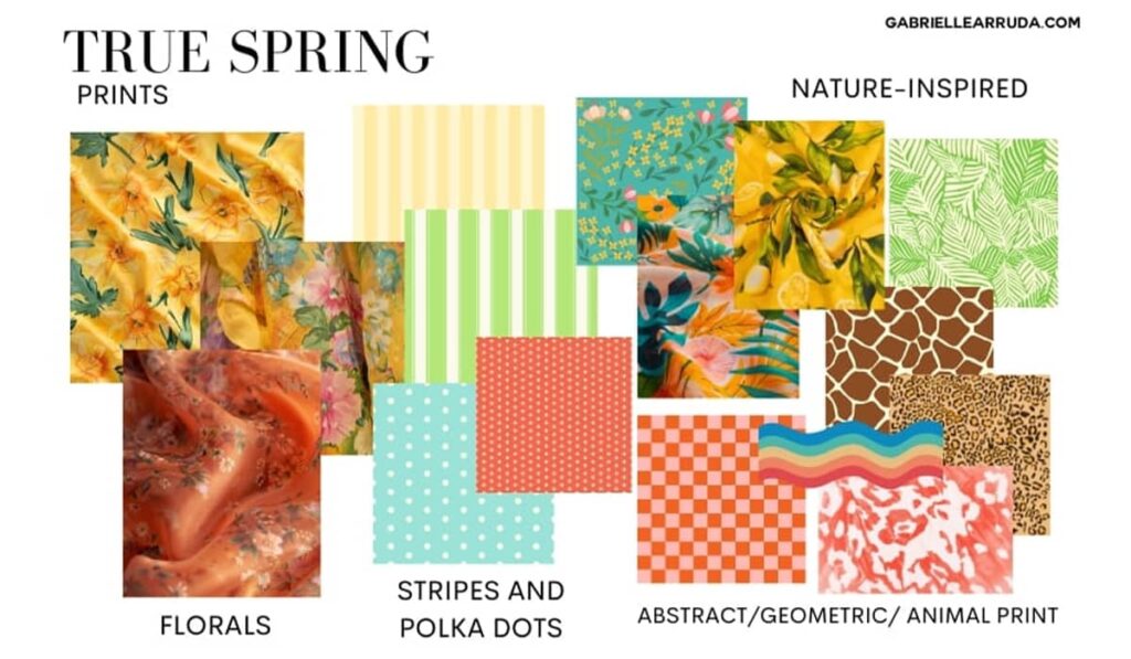 انواع پترن‌های مناسب برای رنگ پوست گرم و درخشان از فصل پوستی بهاری گرم یا واقعی