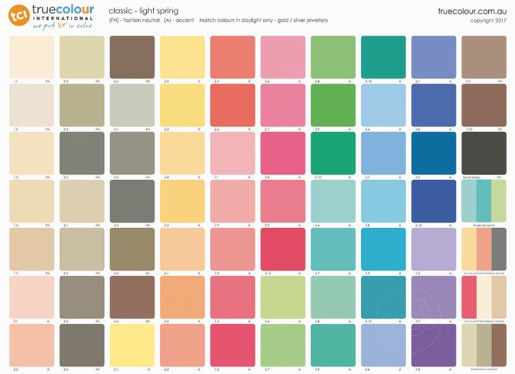 انواع رنگ‌های مناسب برای رنگ پوست گرم و‌ روشن از فصل پوستی بهاری روشن