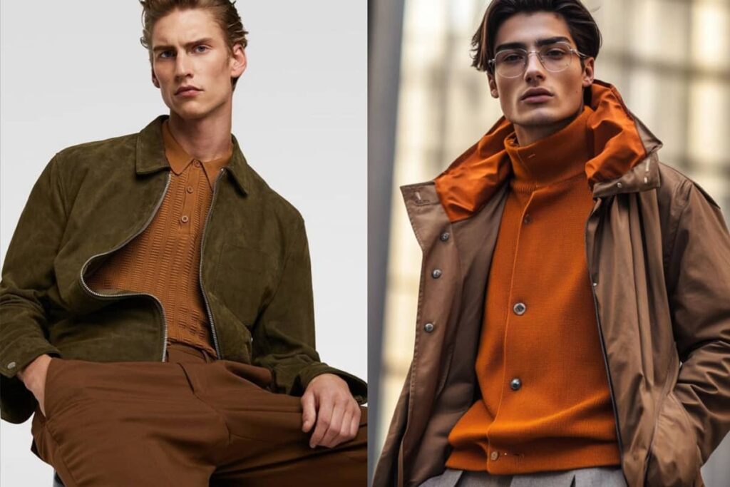 دو استایل  با رنگ‌های طبیعی مردانه