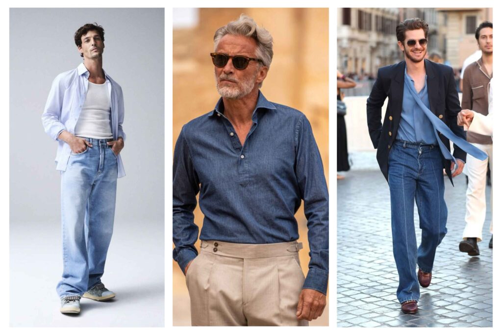 چند نمونه متفاوت استایل جین در تابستان برای مردان در موقعیتهای کژوال و روزمره
