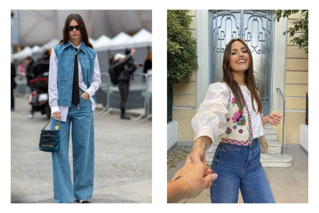 دو نمونه استریت استایل جین در تابستان با اکسسوریهای خاص