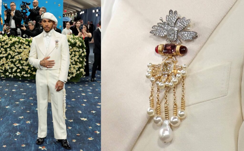 لوییس همیلتون در مراسم مت گالا ۲۰۲۵