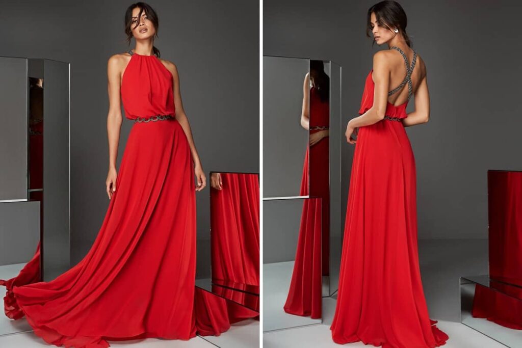 استفاده از رنگ قرمز در پیراهن حریر