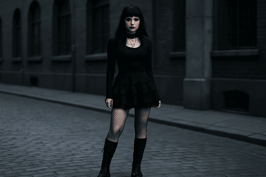 جوراب ساق بلند در استایل گوتیک