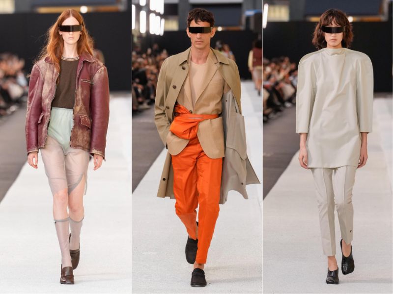 سه لوک از کالکشن فشن شو MM6 بهار و تابستان 2026 در هفته مد میلان ایتالیا