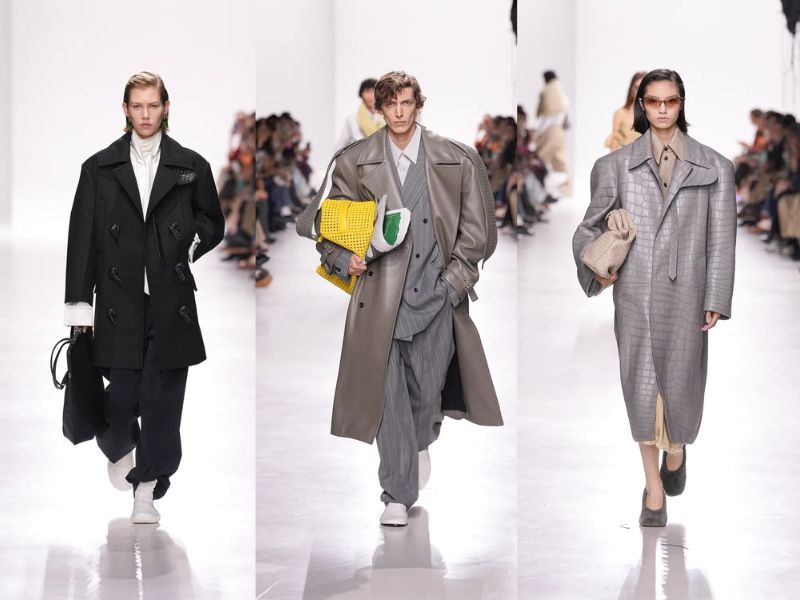 سه لوک از کالکشن بهار و تابستان 2026 Bottega Veneta در هفته مد میلان