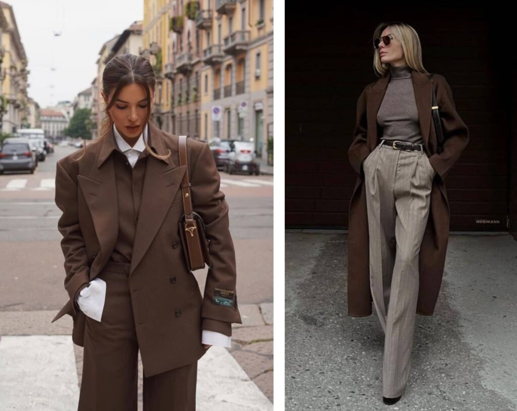 ست کردن رنگ قهوه ای در استایل کلاسیک