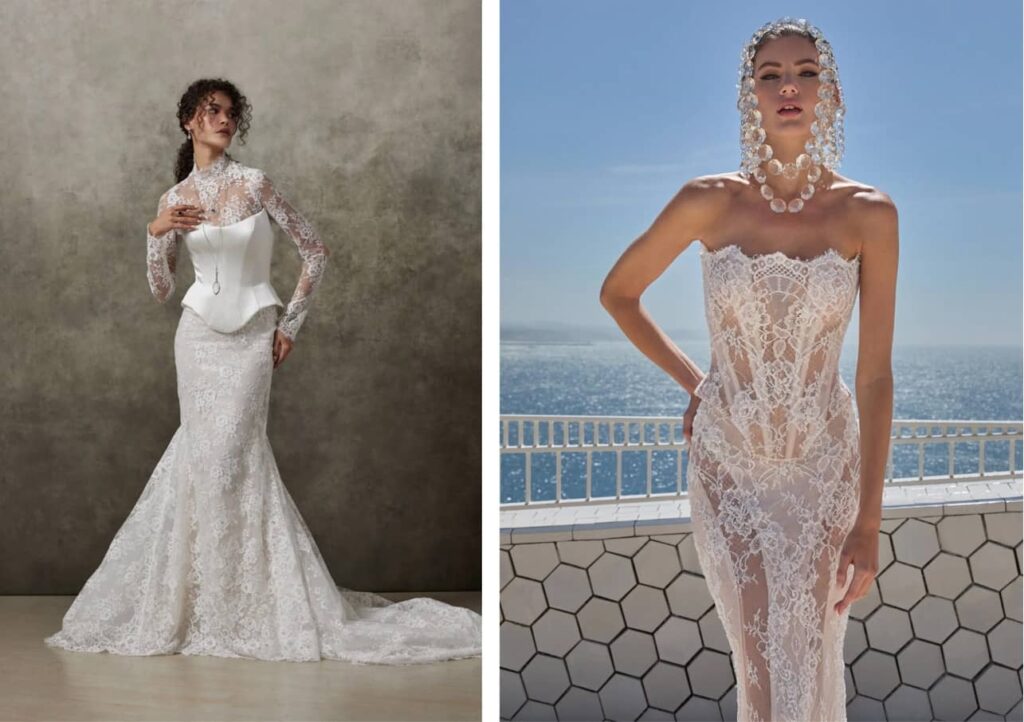 تزئینات درخشان در هفته مد لباس عروس