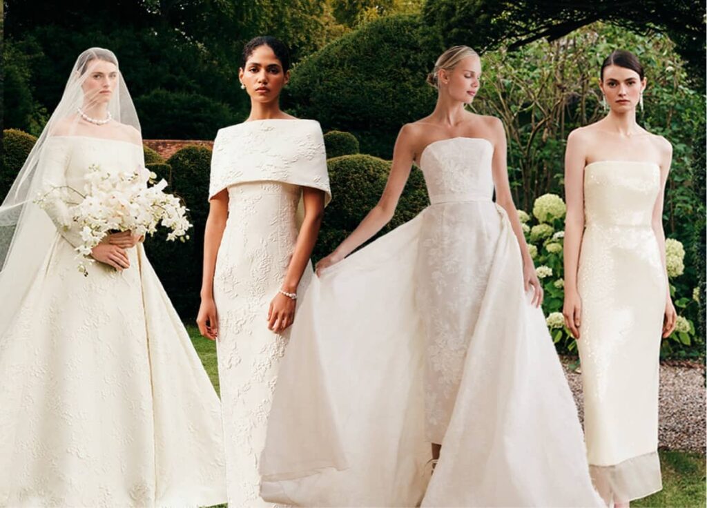 شنلهای بلند در هفته مد لباس عروس