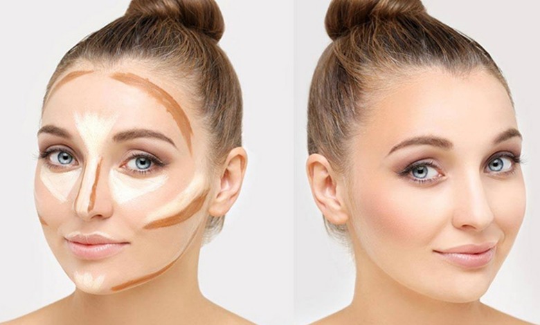 نمونه کانتورینگ صورت برای برجسته کردن گونهها