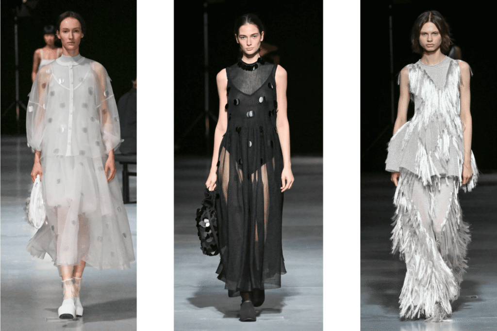 آزادی فرم و روانی پارچه‌ها در حدی نیست که ساختار لباس را برهم بزند.